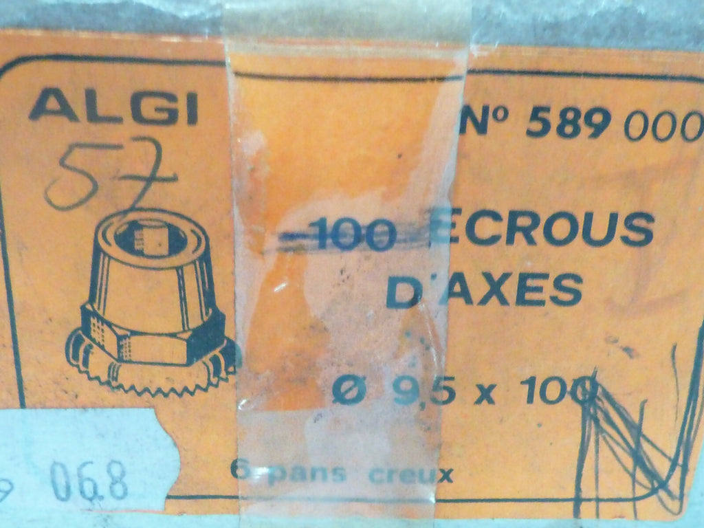 2 écrou Boulon pour axe de roue  velo 9.5x100 algi
