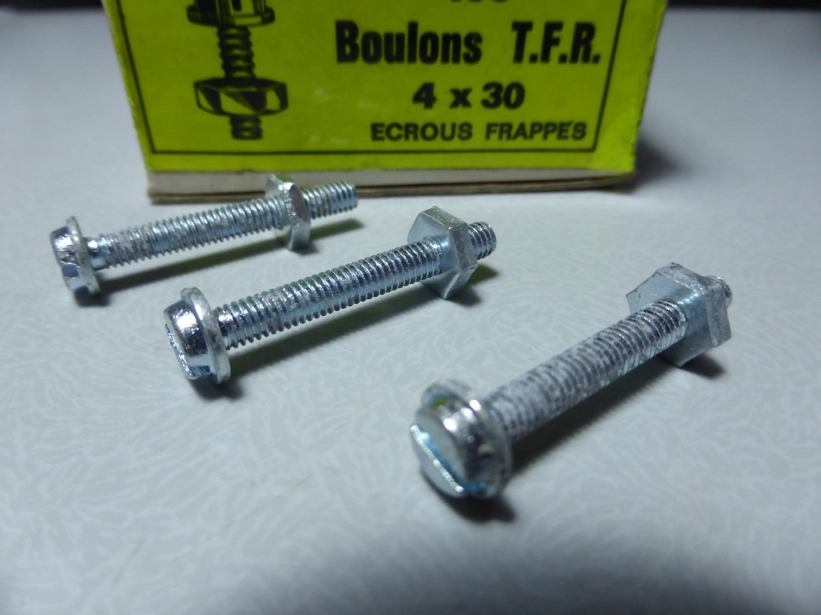 ✨ NOS 3 Boulons T.F.R M4 x 30 ALGI carter garde boue bagages Vélo Cyclo Vintage✨