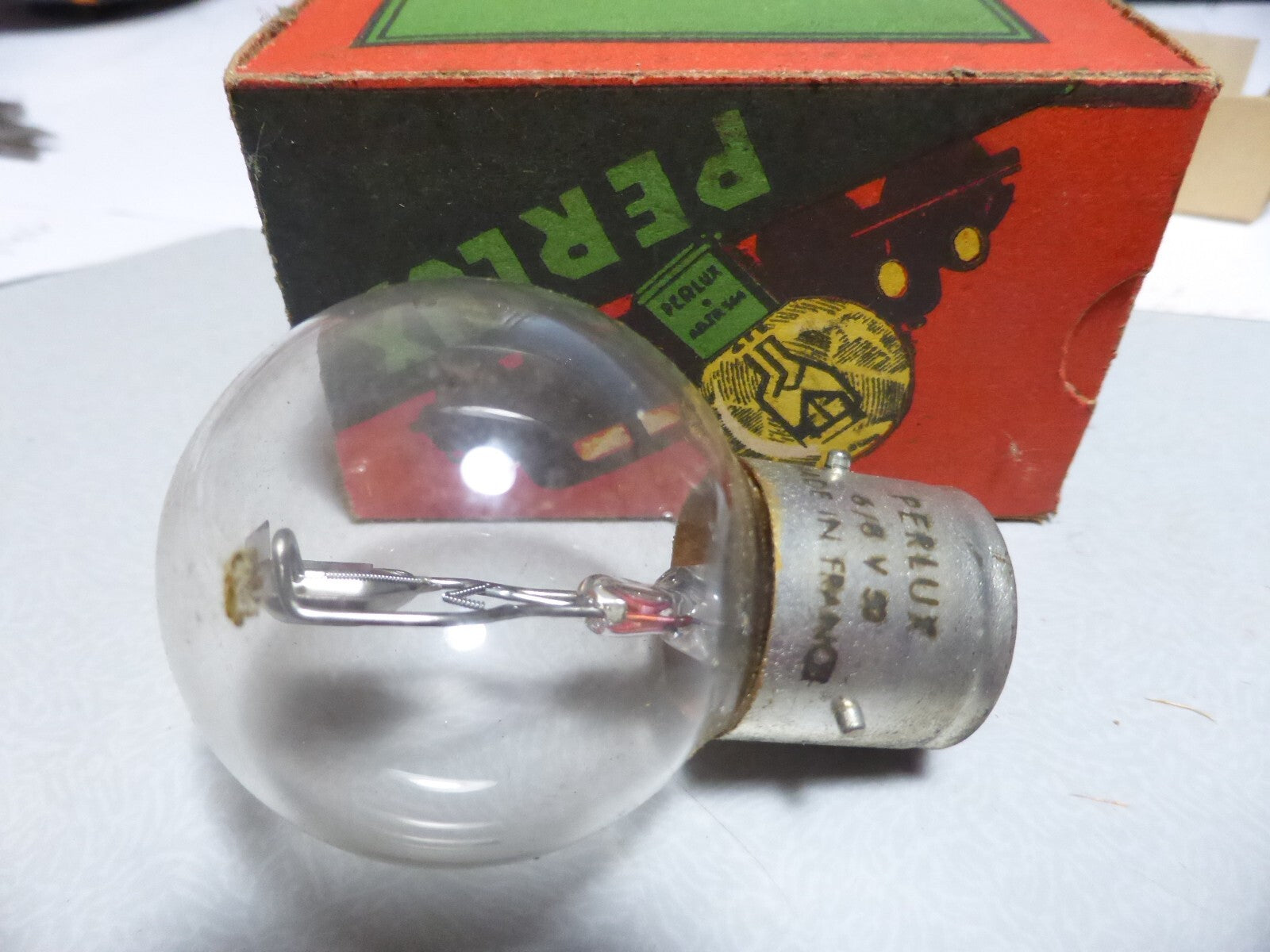 1 AMPOULE DE PHARES 6/8V Perlux motos AUTOS ANCIENNES 6V  BA 21 d