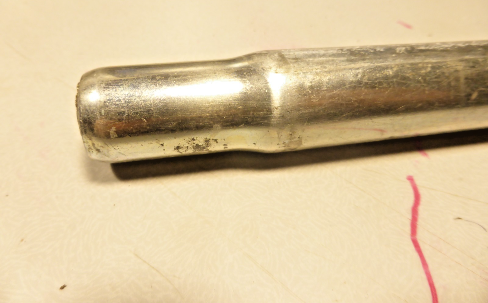 Tige de selle vélo 25 mm longueur 230 mm ancien stock velo vintage