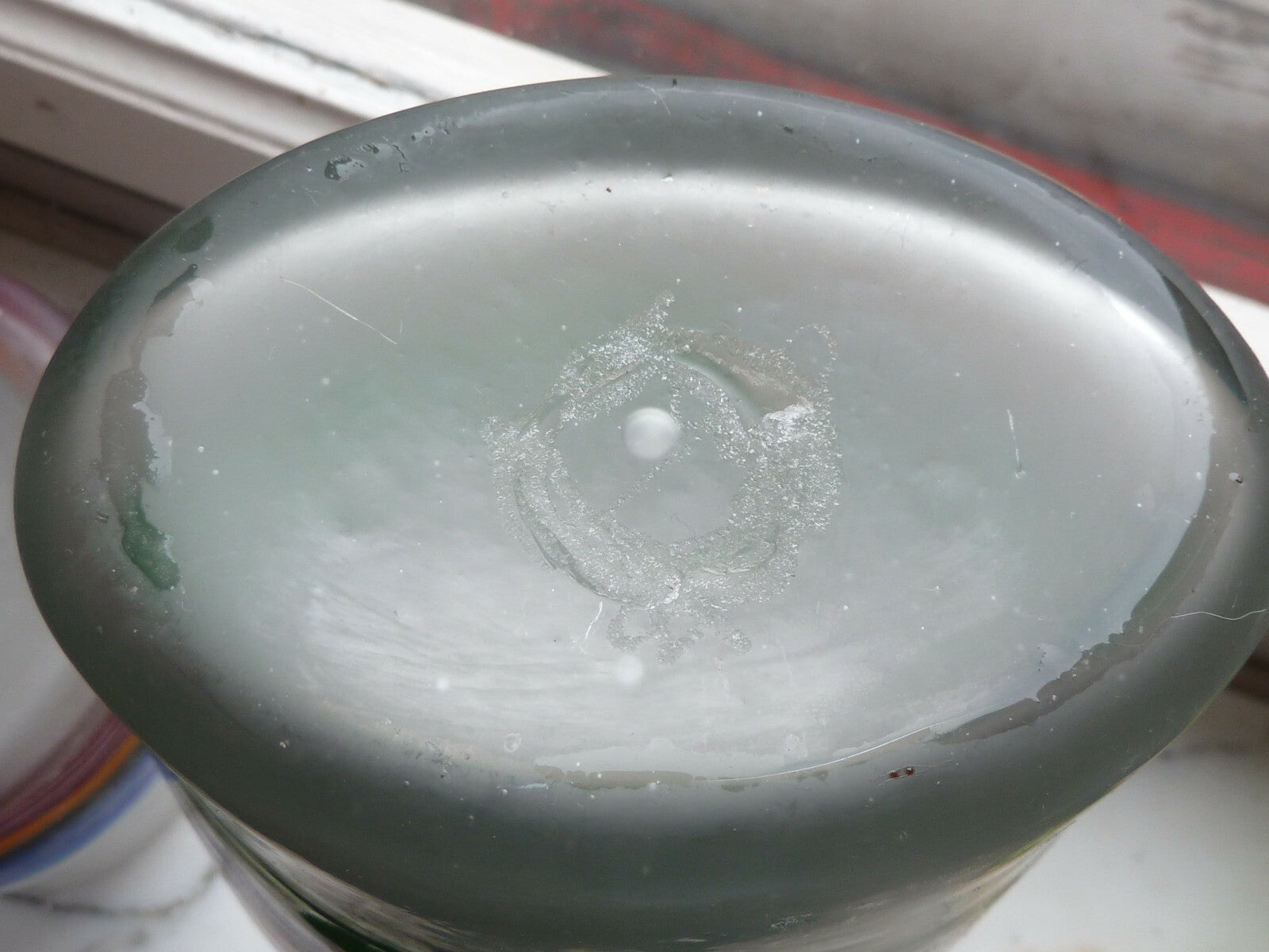 Perses verrerie Golkar Glass  2 pièce bouteille et vase signée verre soufllé