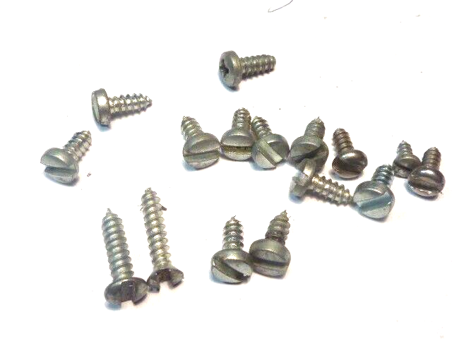 lot vintage  vis téte ronde fendue attache  cabochon support de phare  de vélo