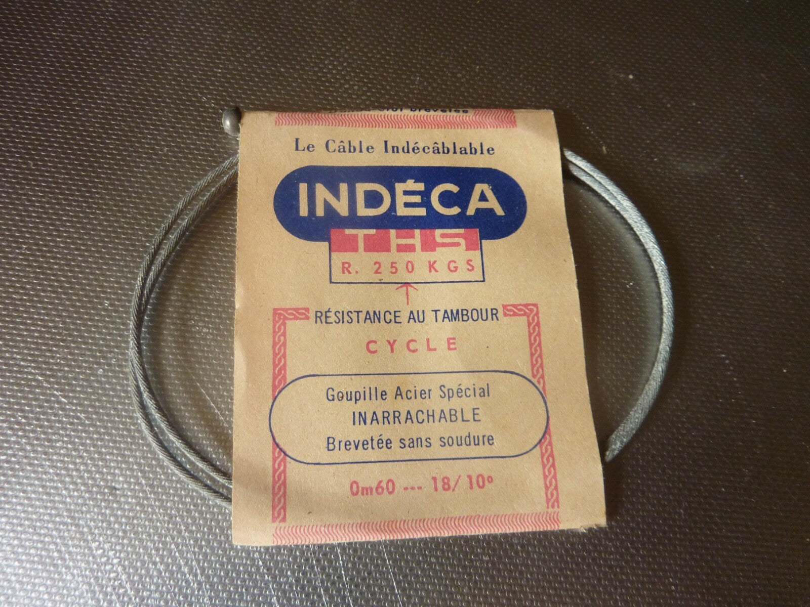 ✨✨  NOS lot  2 Câble Acier de Frein Vintage pour Vélo 0.6 M Indeca vintage✨ ✨