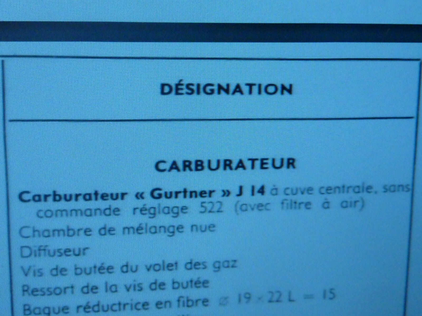 volet gaz boisseau  carburateur J14 Gurtner Peugeot mobylette