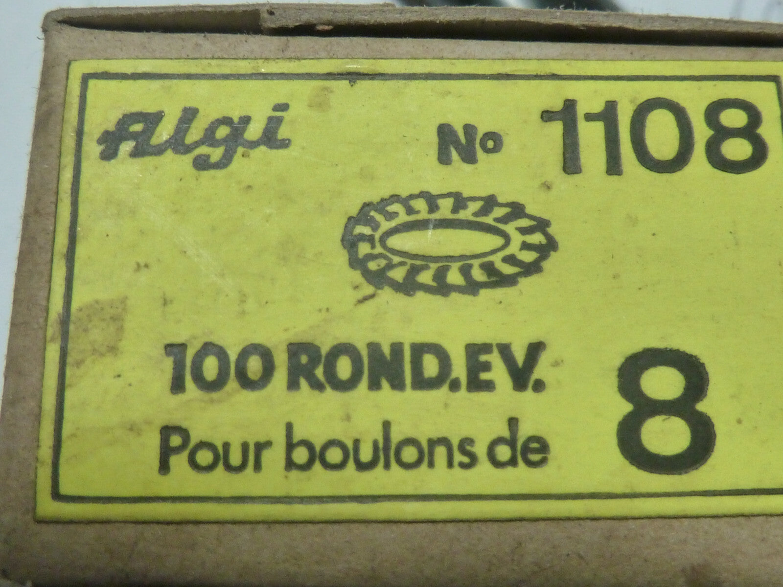 NOS algi  100 Rondelle Dentée M8 8x14 anti vibration dentelée éventail