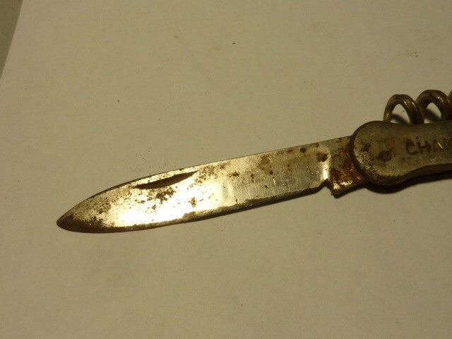 Vintage DELBECK Champagne Multi Outil Ouvre-Lettre Tire-Bouchon