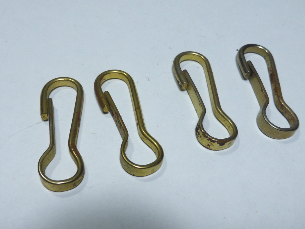 ✨ Lot de 4 Crochets Simplex Zingués – Mousquetons Vintage – Ancien Stock✨