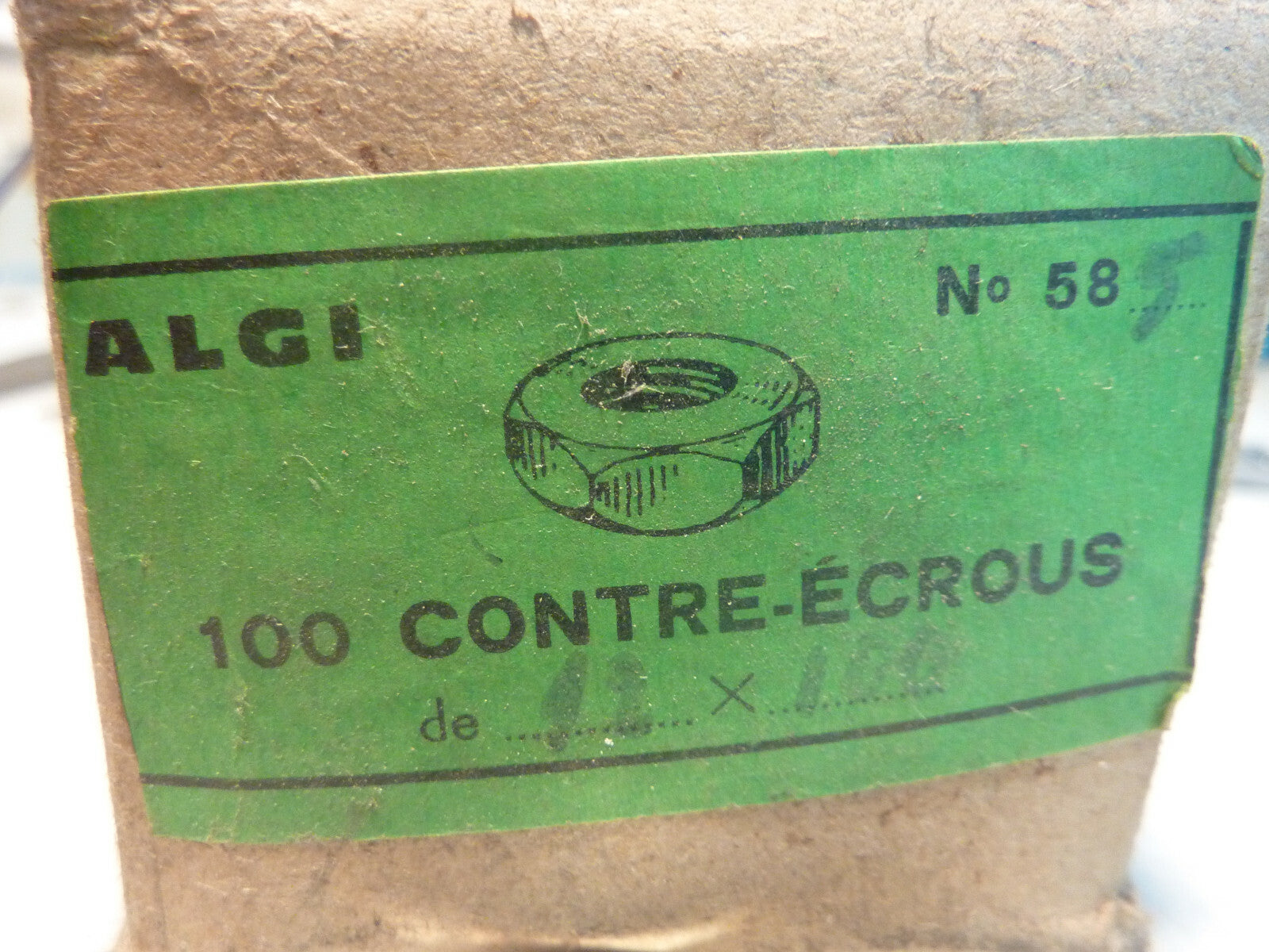 Neu Lot 2 Écrous de Roue 12x100 6 Pans 19 Chanfreinés Mobylette Vintage NOS Algi