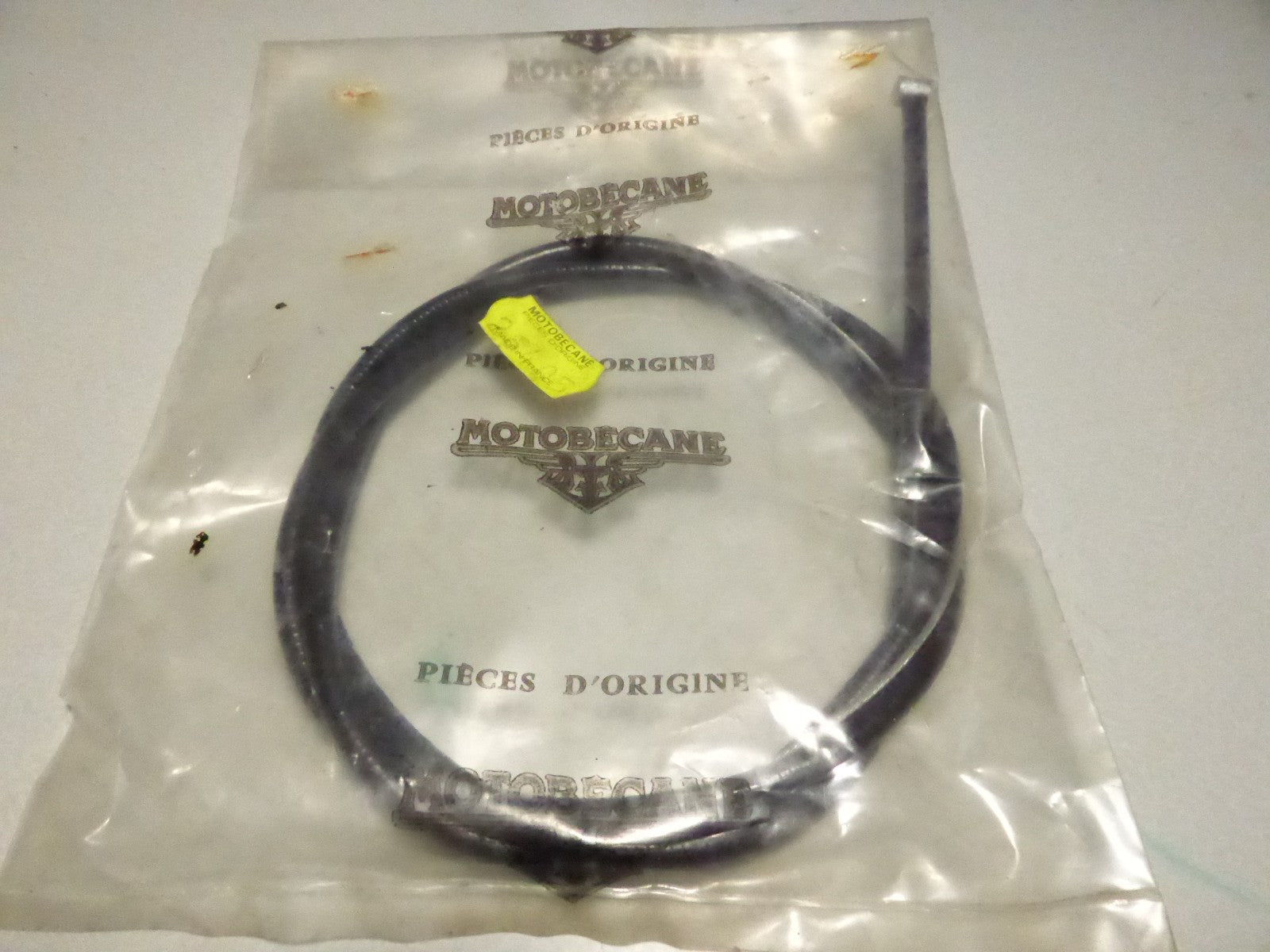 NOS ancien CABLE de Freins motobecane vintage goupille tonneau gaine noir