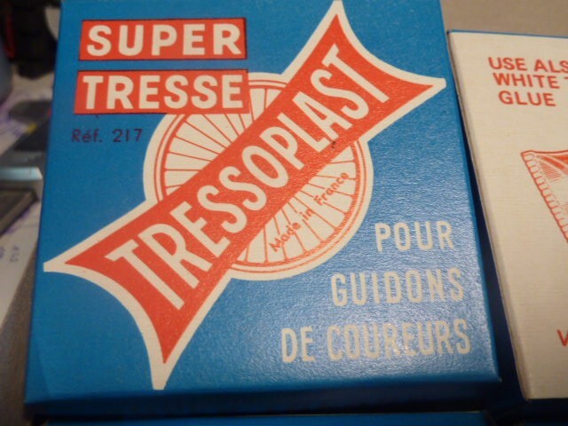 NOS neu Guidoline Coton TRESSOPLAST Verte Vintage Handlebar Tape Boîte Origine