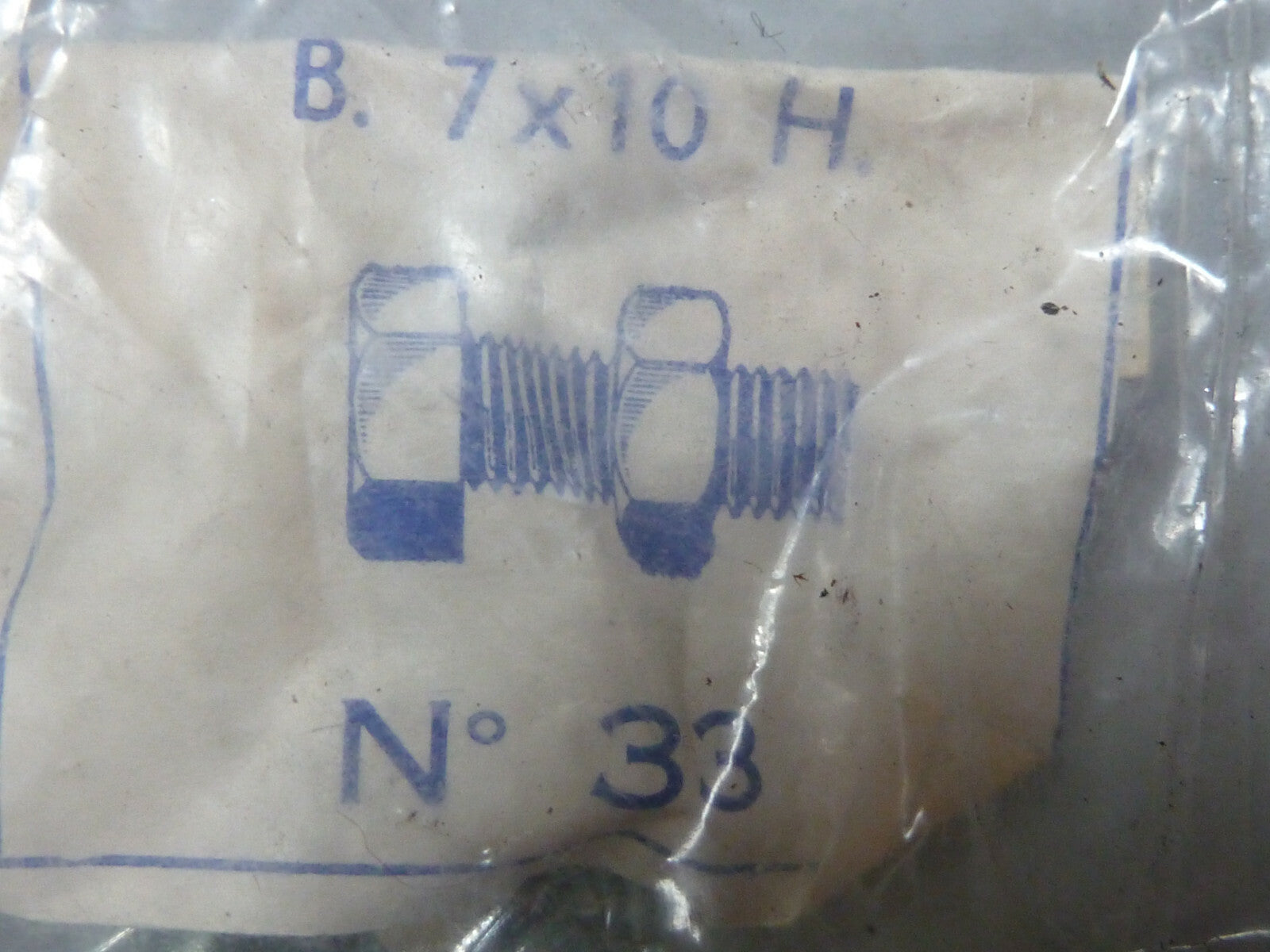 NOS neu 4 Vis M7 10 mm longueur total 15 mm avec écrou  Vis et écrou