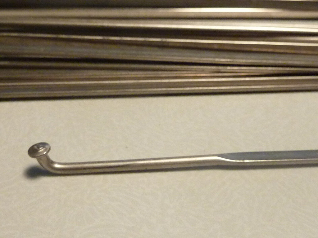 NOS 18 anciens vintage Acier Bicyclette Rayons plats 245 mm  vélo