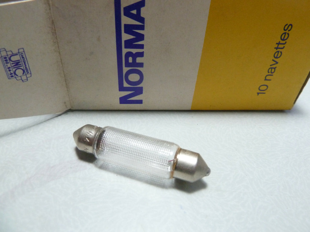 ✨ NOS Ampoules NORMA 12V 4W SV8.5 10x38mm Navette  granité Éclairage Vintage ✨