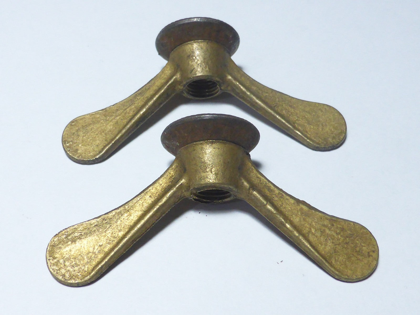 ✨ 2 Écrous Papillon Vélo Ancien laiton  Wing Nuts 9 mm Vintage✨