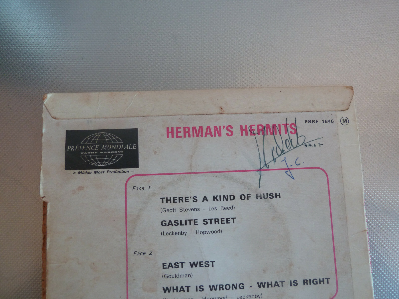 herman's hermits"there's a kind of hush"ep.or.fr.columbia.1846 biem
