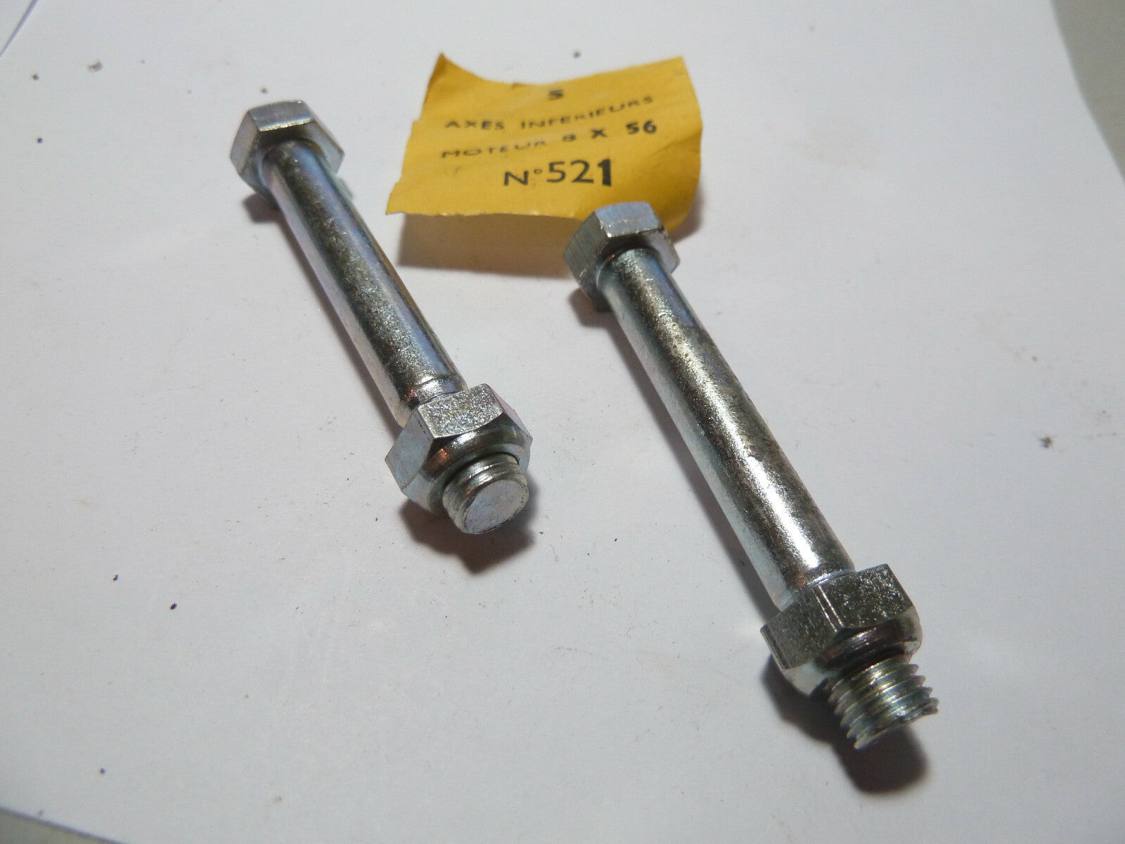 ✨ NOS ALGI – 2 Axes Fixation Moteur M8 8x56 mm – Mobylette – Ancien Stock ✨