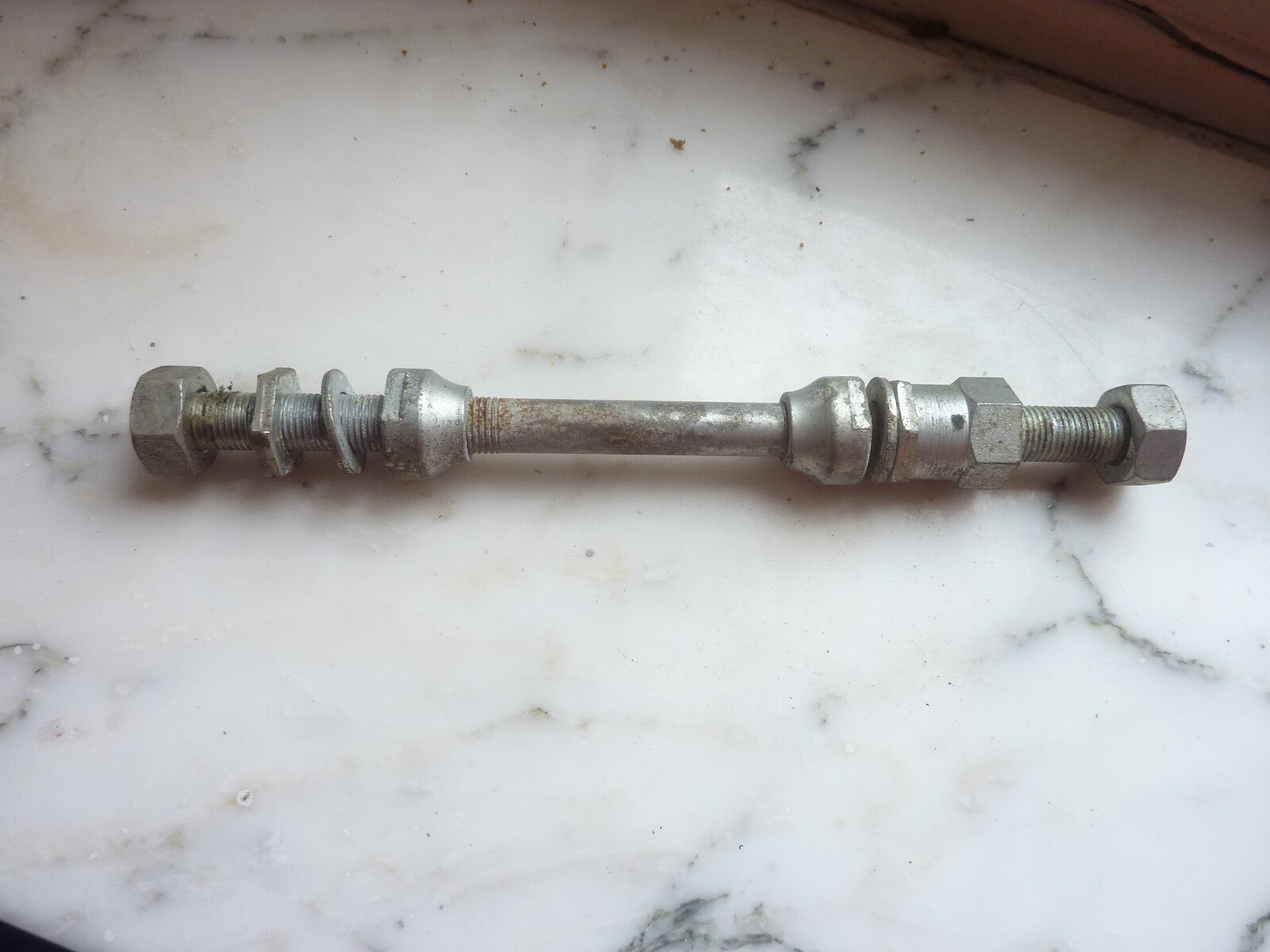 ✨ NOS neu ancien axe de roue velo cyclomoteur solex 9,5x163 mm vintage✨