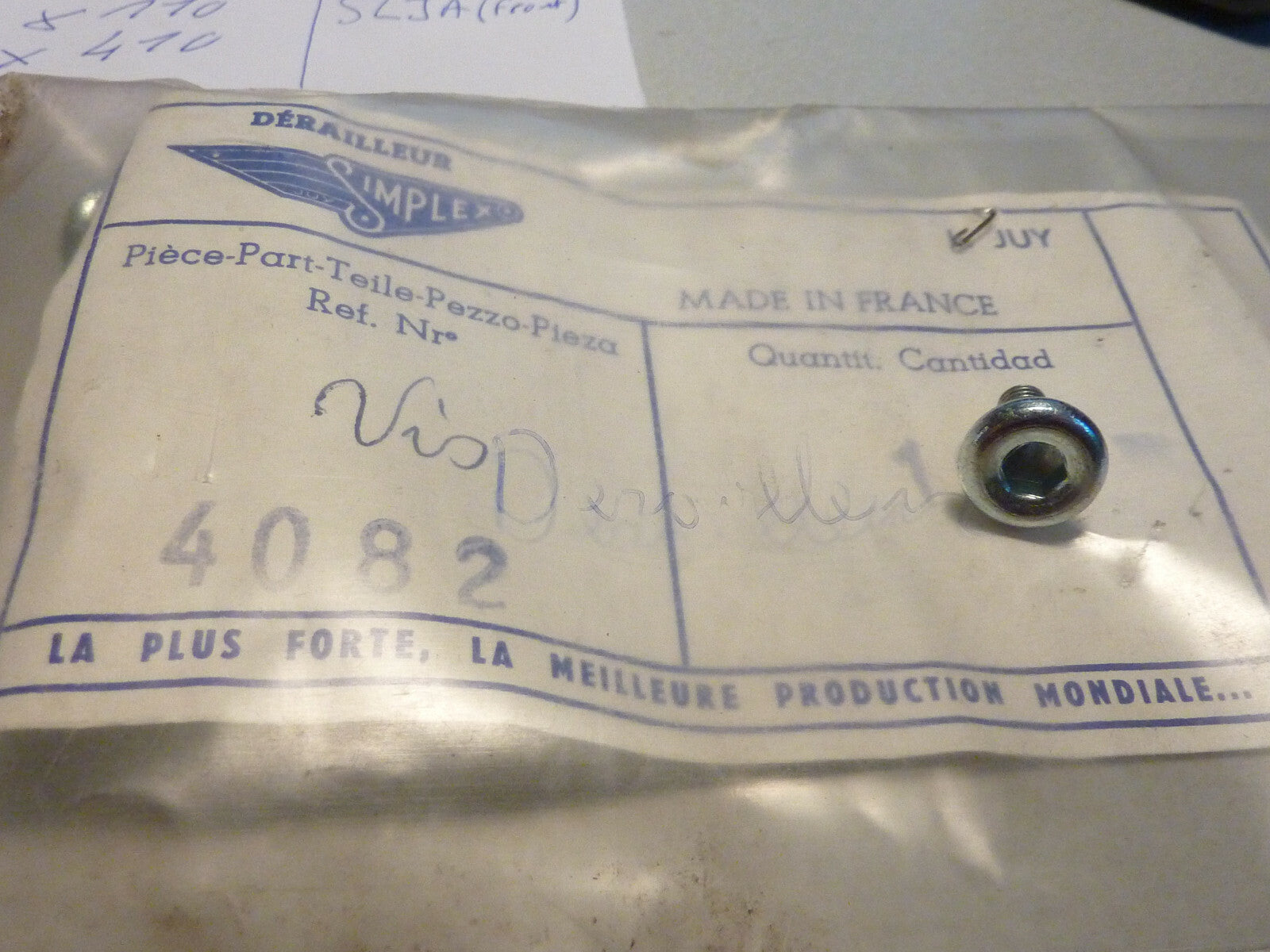 ✨ NOS – Vis / Boulon Vintage Simplex 4082 – Pièce Vélo Ancien – Vintage ✨