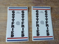 anciens Gottfried Vintage 2 autocollants velo / bike stickers / decals  eroica