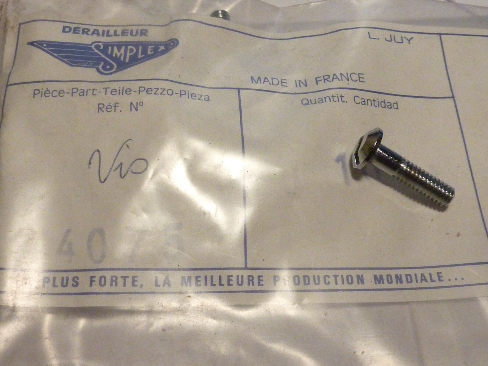 ✨ NOS Simplex 1 vis manettes 4075 simplex bolts screw New 1 bolt LJ SLJ ✨