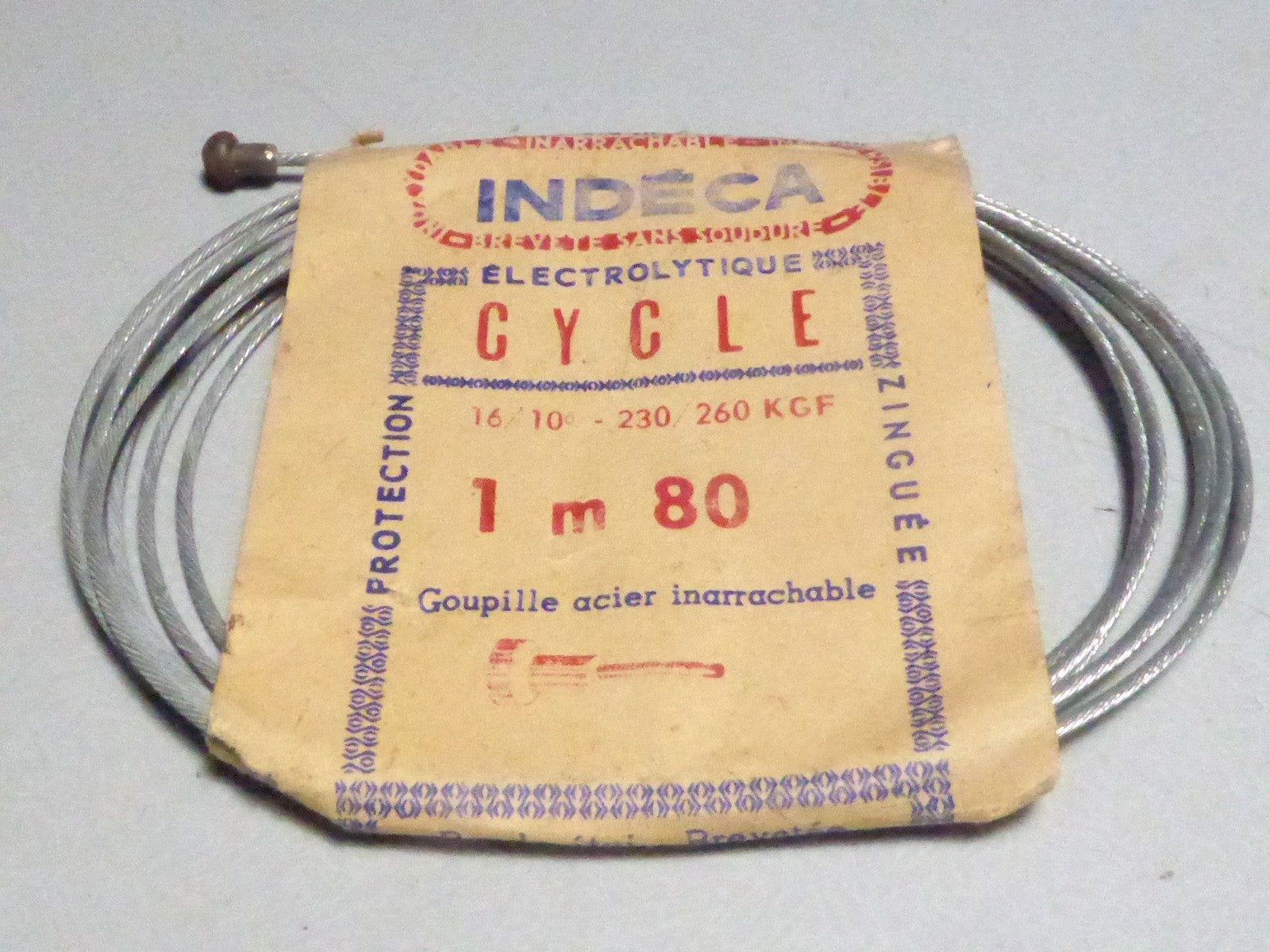 NOS  Câble Acier de Frein Vintage pour Vélo 1.8 M Indeca vintage