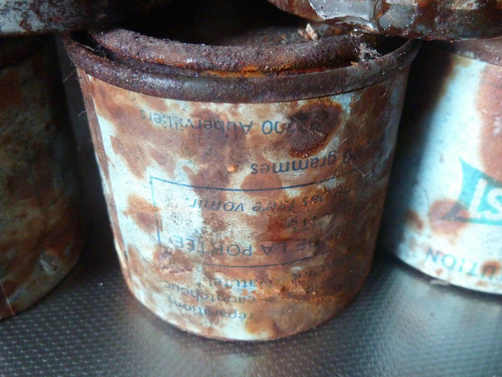 5 Ancienne Boite Metal Tole Réparation Vélo DISSOPLAST Cycle Bike Repair gomme