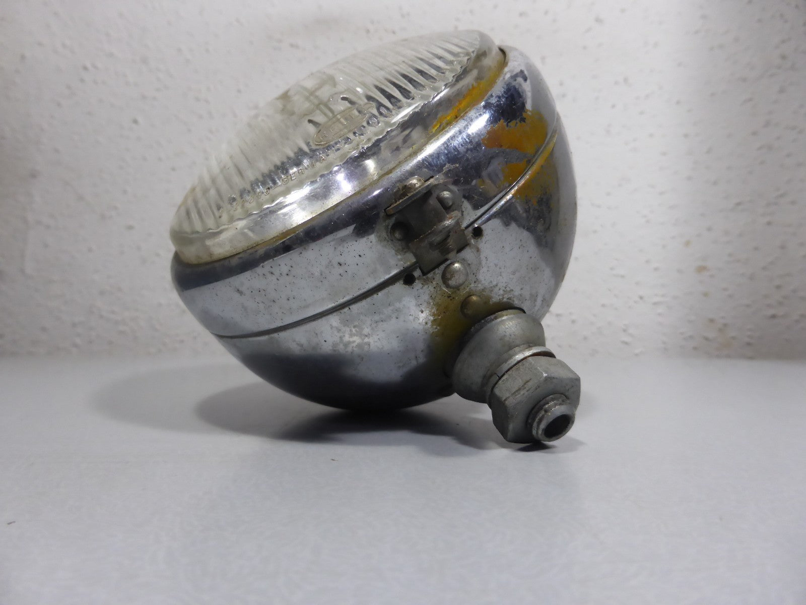 Ancien Phare Feu Arrière chromé HELLA 2-22865 Vintage Moto Mobylette Ø 107mm