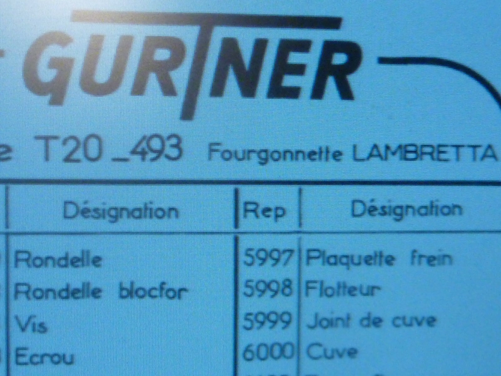 carburateur 5964 GURTNER 1 boulon fixe chapeau type T20 Lambretta Peugeot T20