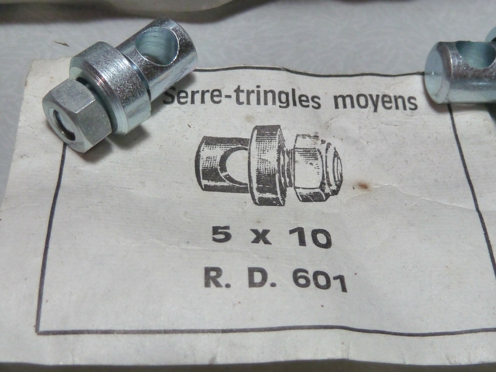 ✨Lot 4 Serre-Tringles Vintage Acier 1970s Made in France Vélo Ancien NOS✨