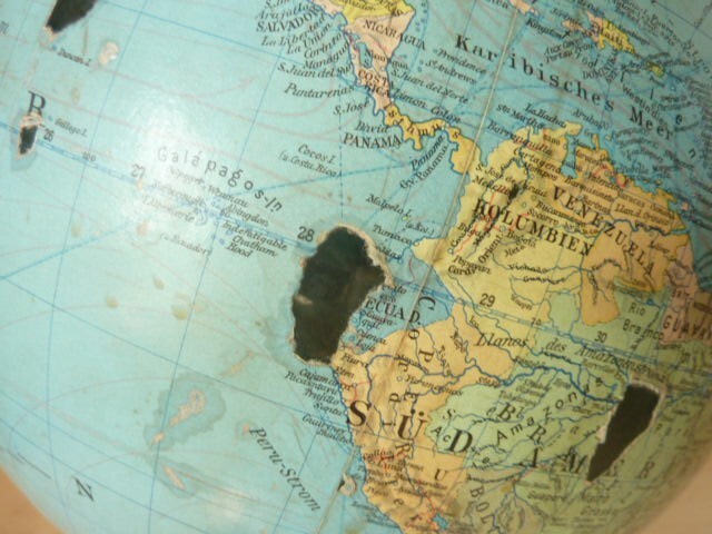 ANCIEN GRAND GLOBE TERRESTRE MAPPEMONDE COLUMBUS ERDGLOBUS BERLIN