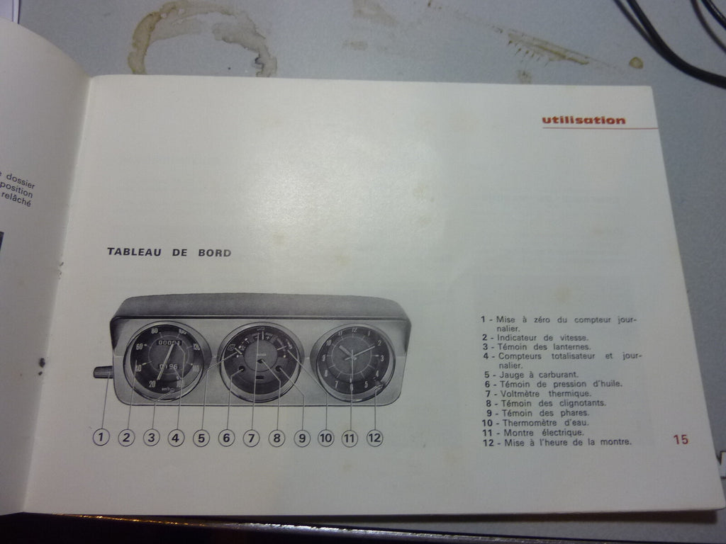 Peugeot 204 Livret notice conduite entretien Mars 71 11° édition