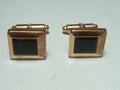 Paire Boutons Manchettes signés MURAT plaqué or vintage 1950