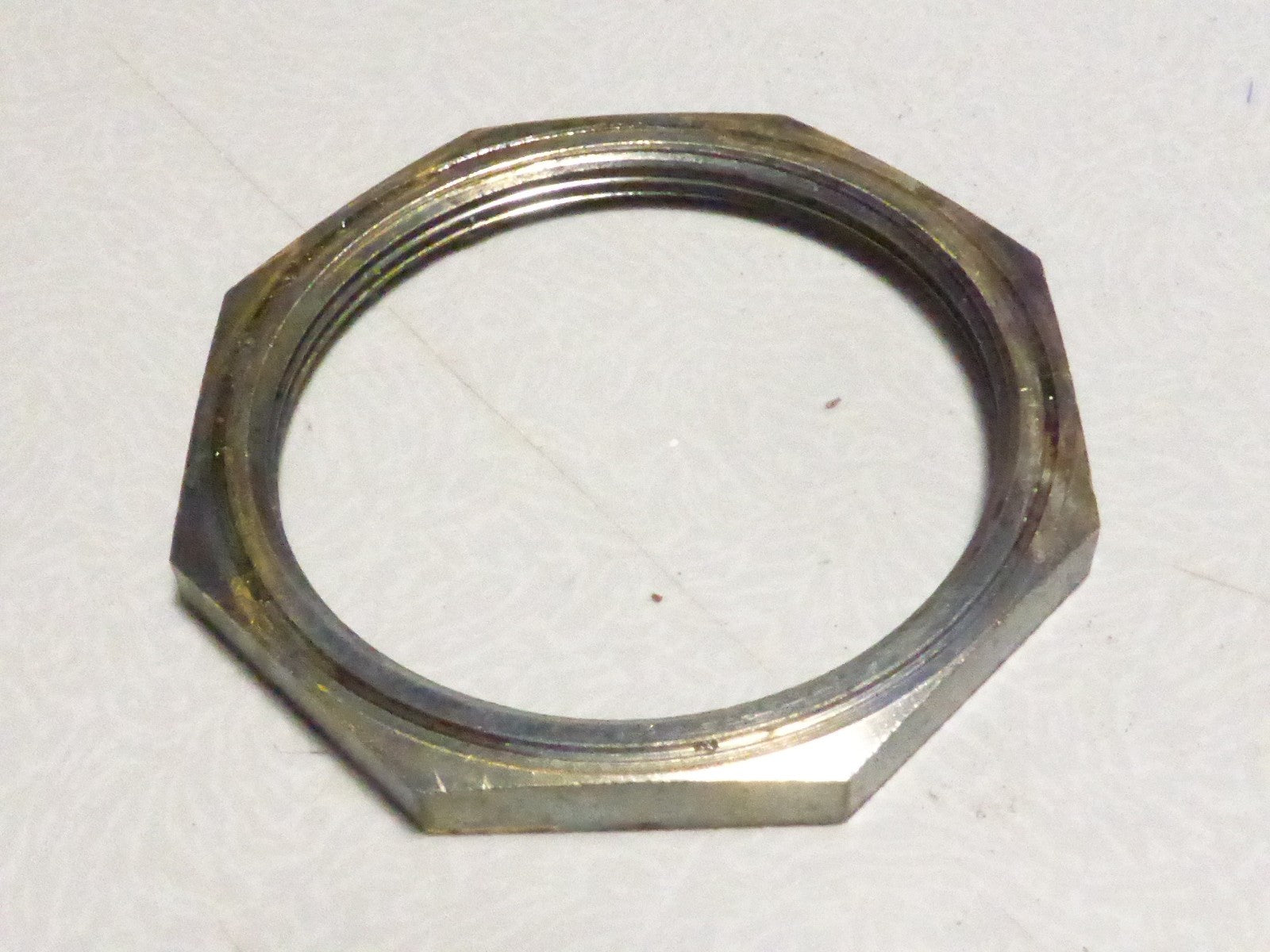 NOS vintage Ecrou laiton  Hexagonal  8 pans 42 mm /35 mm