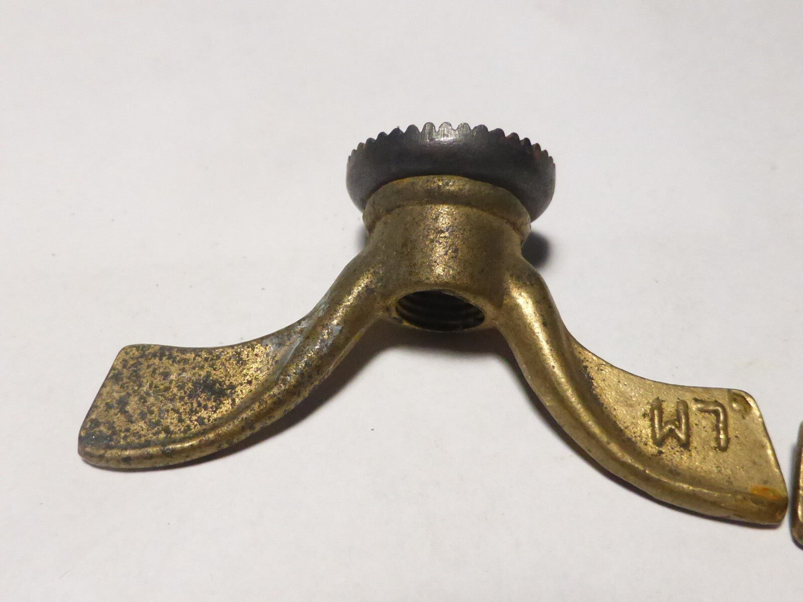 2 anciens Ecrous Papillon Velo Ancien Set Wing Nuts Brass 9 mm vintage LM