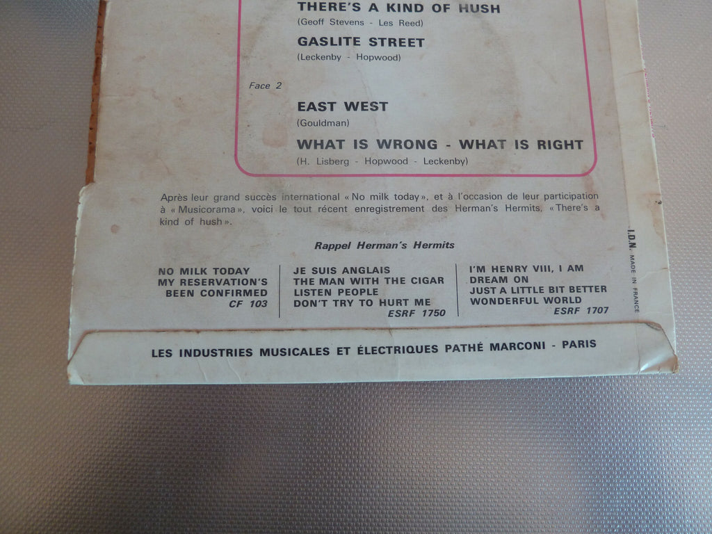 herman's hermits"there's a kind of hush"ep.or.fr.columbia.1846 biem