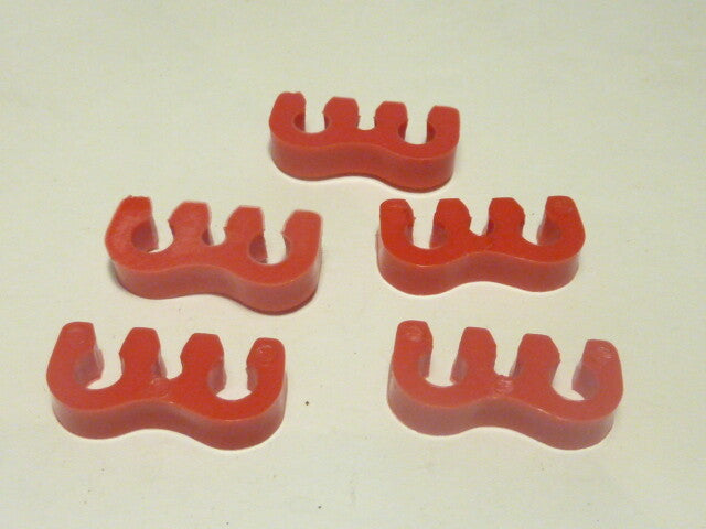 ✨NOS neu 5 vintage crochet Attache gaine vélo ville bmx route  rouge (5 pièces)✨