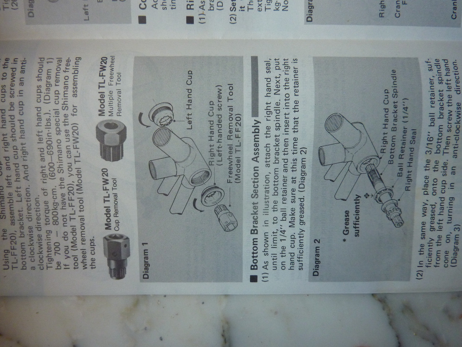 instruction selecta ANCIEN SHIMANO ADAMAS AX-T VINTAGE CRANKSET Manual