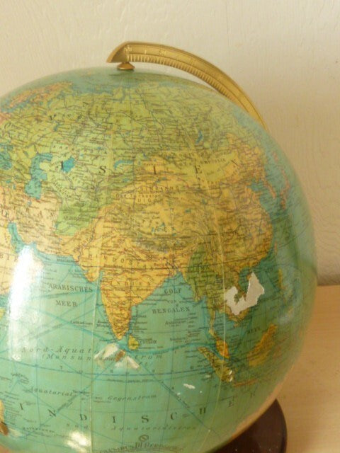 ANCIEN GRAND GLOBE TERRESTRE MAPPEMONDE COLUMBUS ERDGLOBUS BERLIN