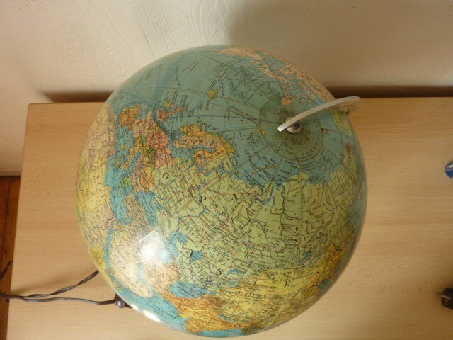 ANCIEN GRAND GLOBE TERRESTRE MAPPEMONDE COLUMBUS ERDGLOBUS BERLIN