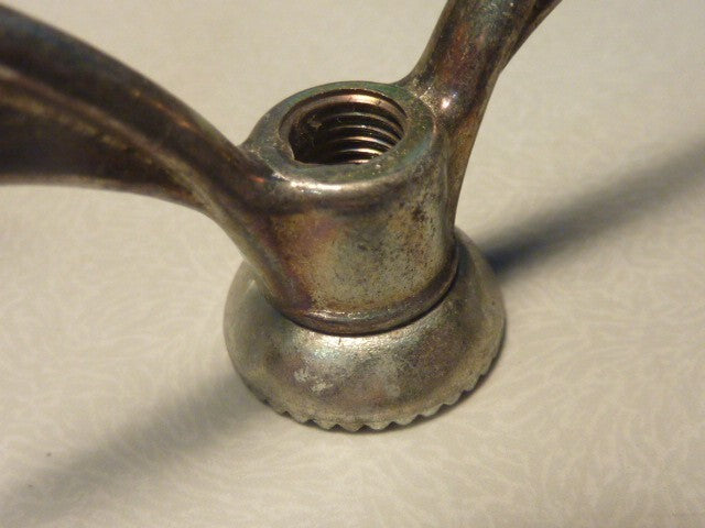 2 anciens Ecrous Papillon Velo Ancien Set Wing Nuts Brass 8 mm vintage Sova