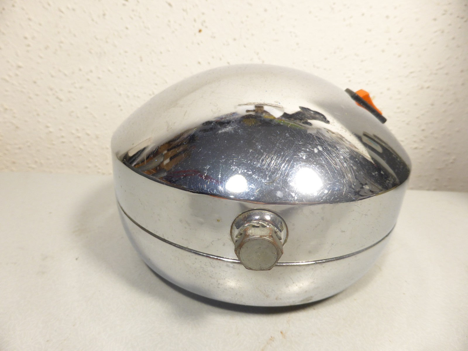 ✨ Ancien  phare rond chromé Ø 142   Motobecane  PEUGEOT   cyclomoteur mobylette✨