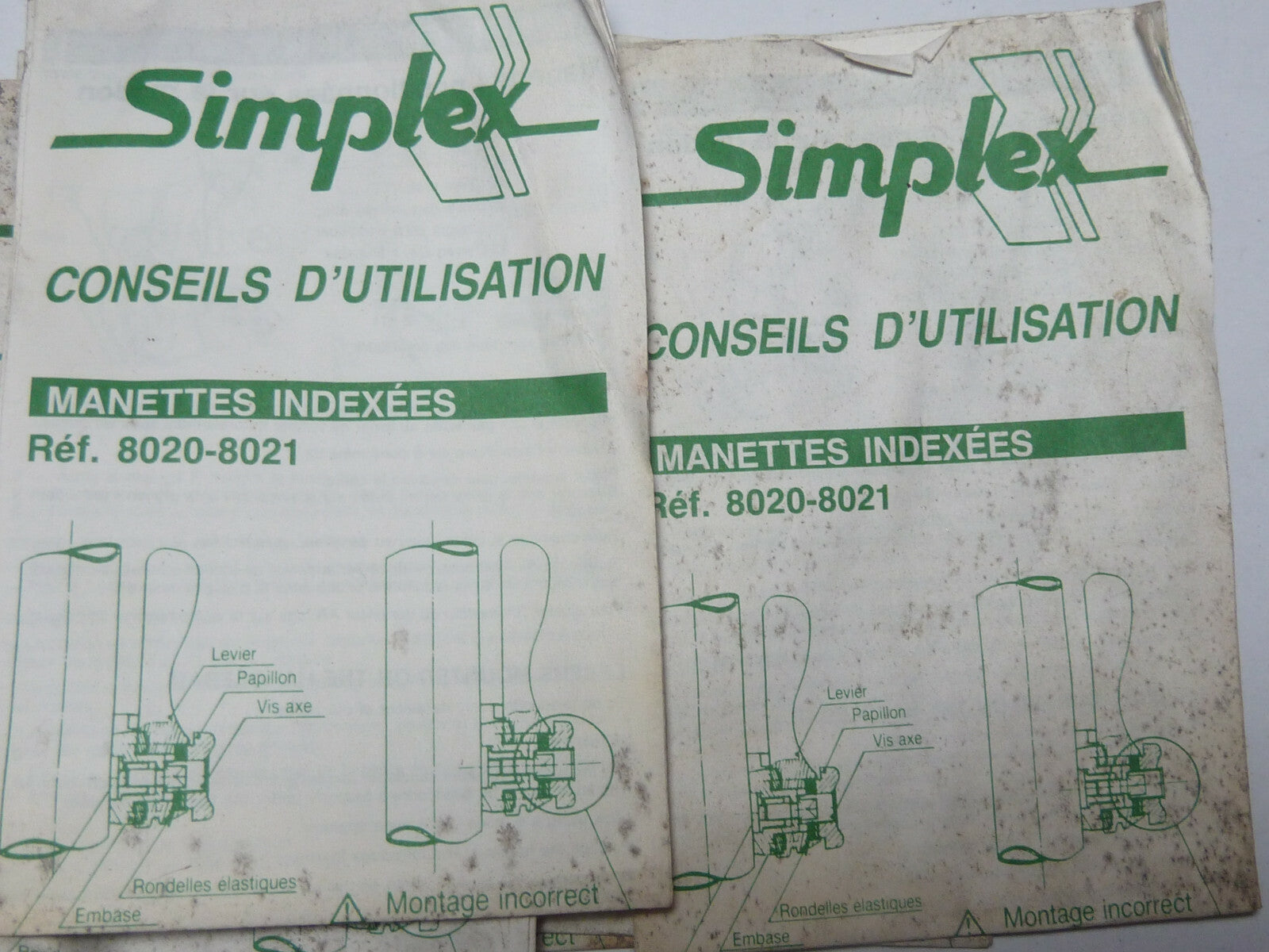 2 mode d'emploie simplex manettes indexées 8020 8021