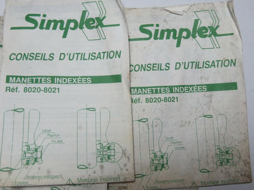 2 mode d'emploie simplex manettes indexées 8020 8021