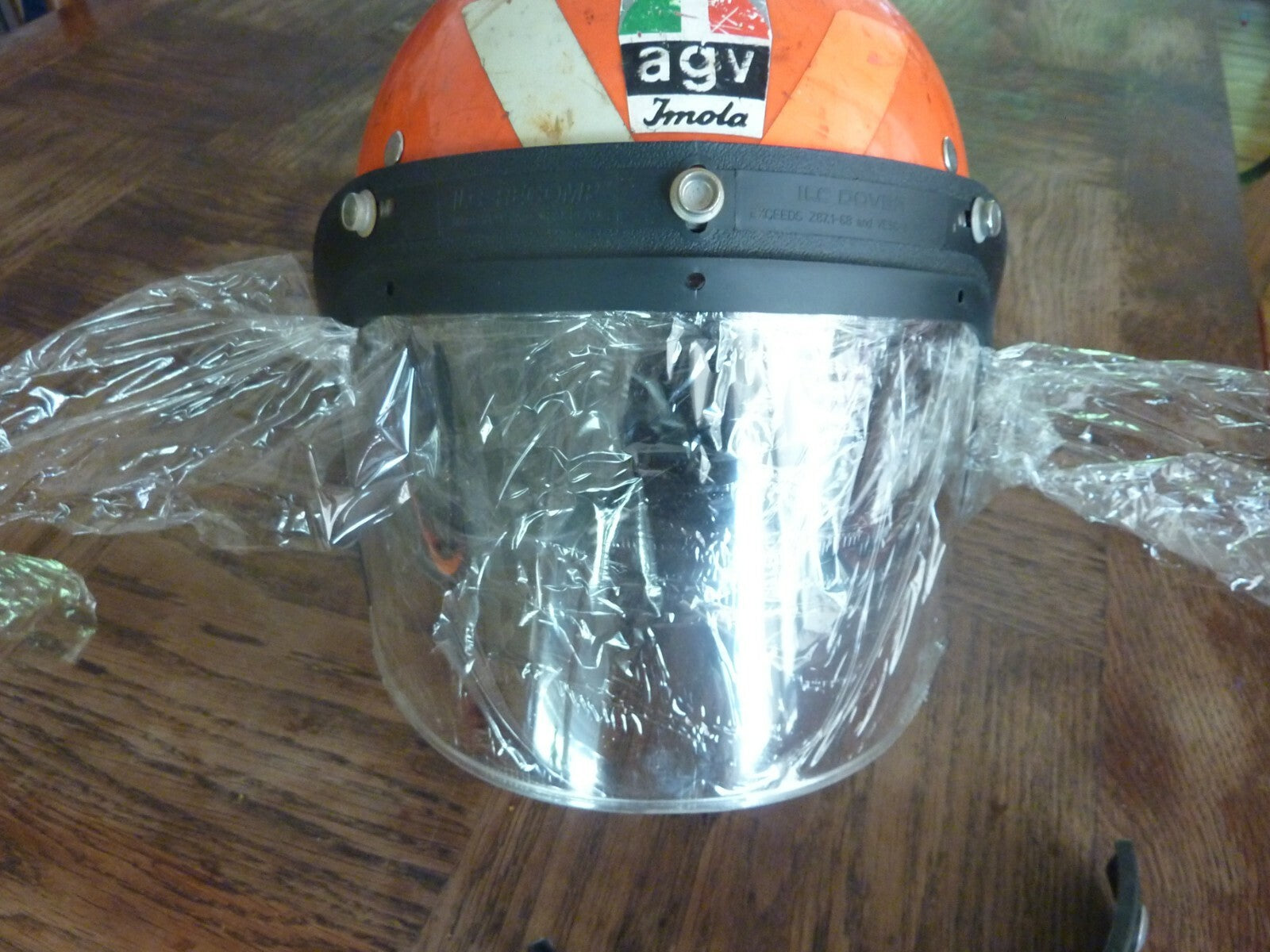 1 Vintage Casque Moto Visière fixe 5 attaches ILC Recomp  Made in USA visor