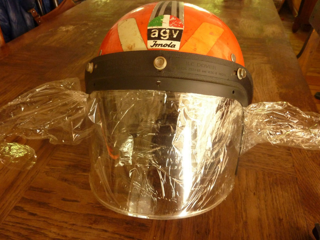 1 Vintage Casque Moto Visière fixe 5 attaches ILC Recomp  Made in USA visor