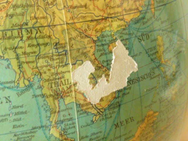 ANCIEN GRAND GLOBE TERRESTRE MAPPEMONDE COLUMBUS ERDGLOBUS BERLIN