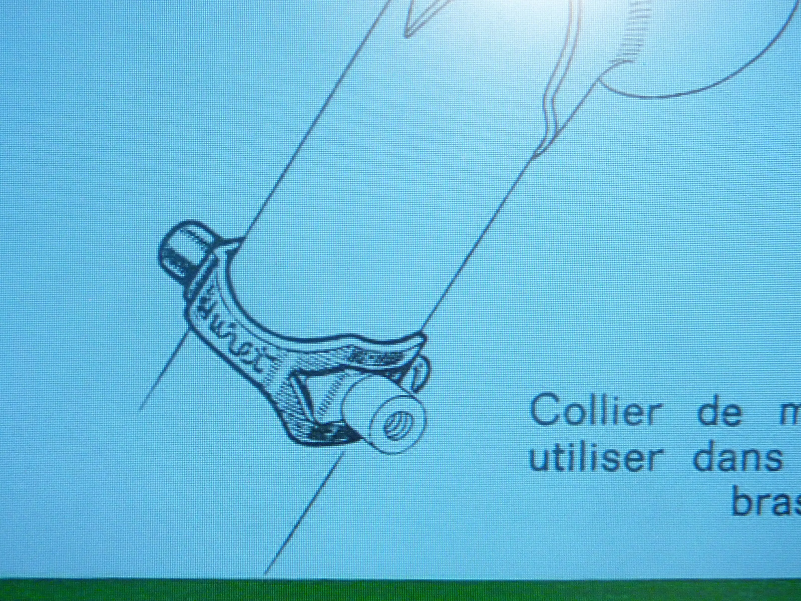 ✨NOS Huret Collier Levier de Vitesses Shifter Band Clamp Réf 1849 Vélo Vintage✨