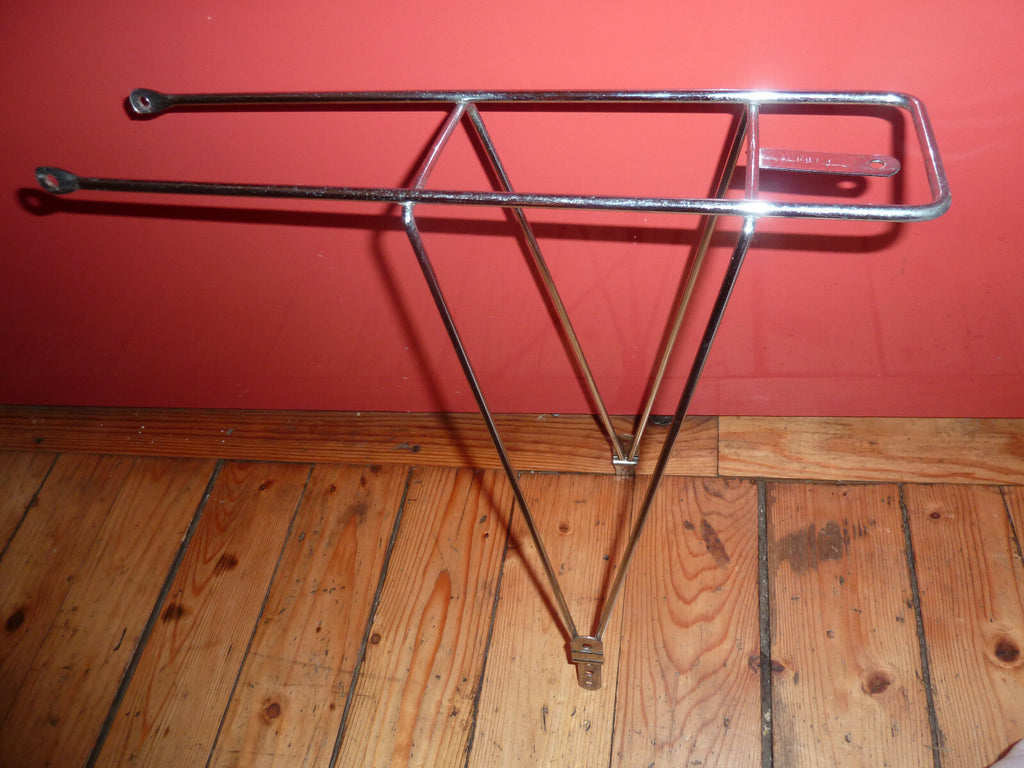 velo ancien - porte bagages acier chromé F.FIOL H=36 cm L 37x8 cm enfant pliable