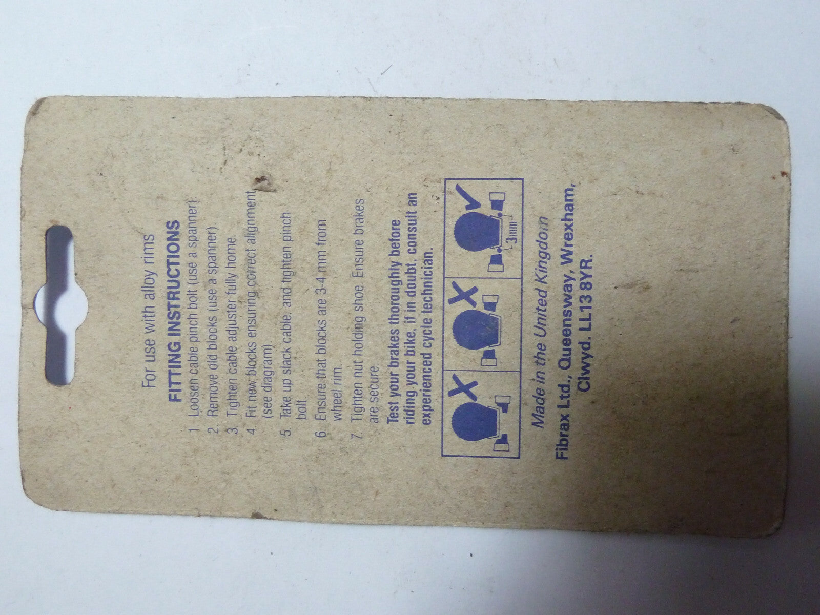 NOS neu patins de freins de velo vintage  Fibrax SH299 pour shimano campagnolo