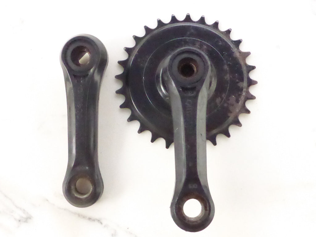 NOS 100 mm mini Pédalier cyclo 28 Dents Vintage ofmega 35 teeth crankset BMX